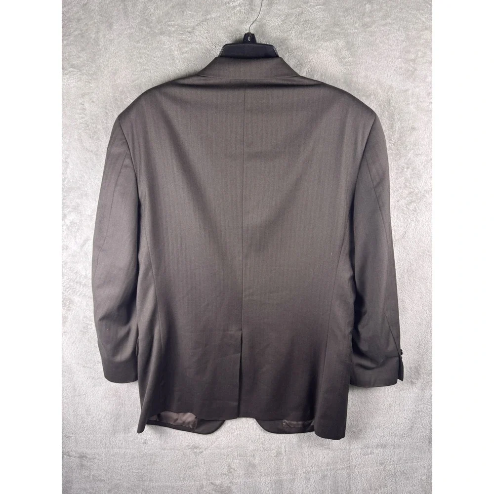 Jos. A. Bank 42L Mens Signature Collection Brown Herringbone 100% Wool Blazer